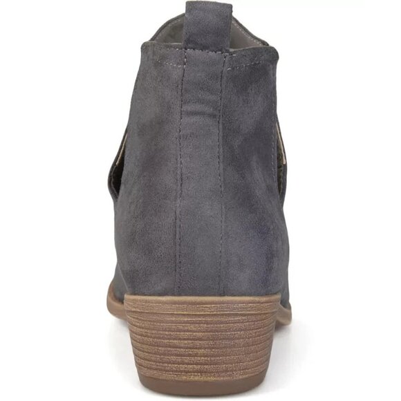 Journee Collection Rimi Notched Ankle Booties Gray Size 6.5 MSRP $109 - Picture 4 of 4